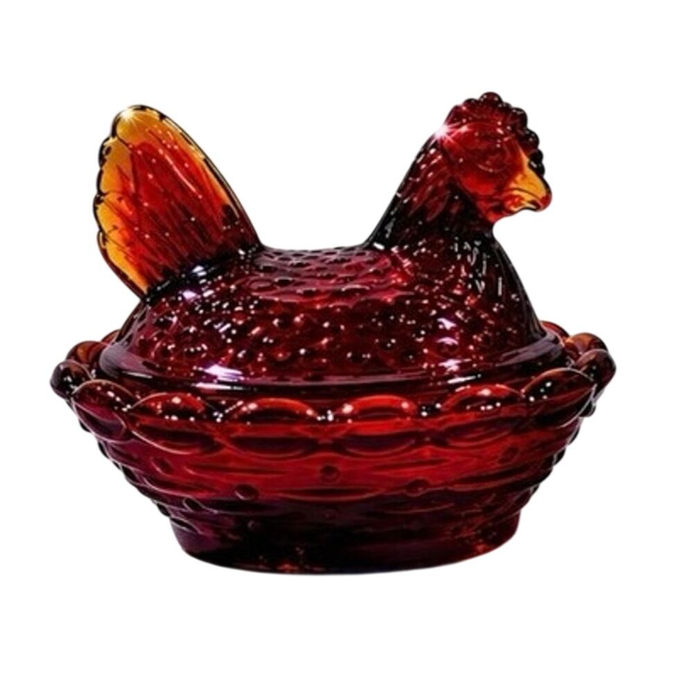 Hen on Nest Mini Rose’s Closet Red Cadmium Glow Mini HON